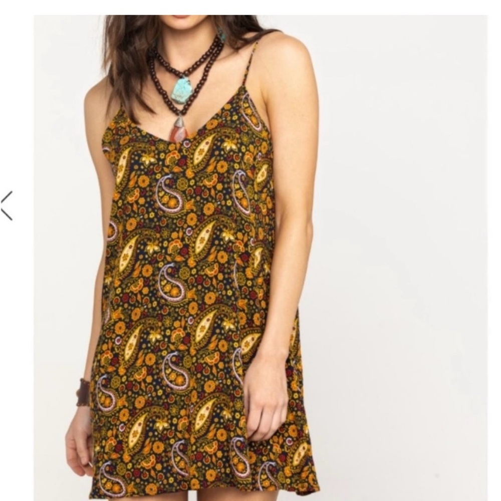 Shyanne Bohemian Paisley Spaghetti Strap Slip Dress Size Medium